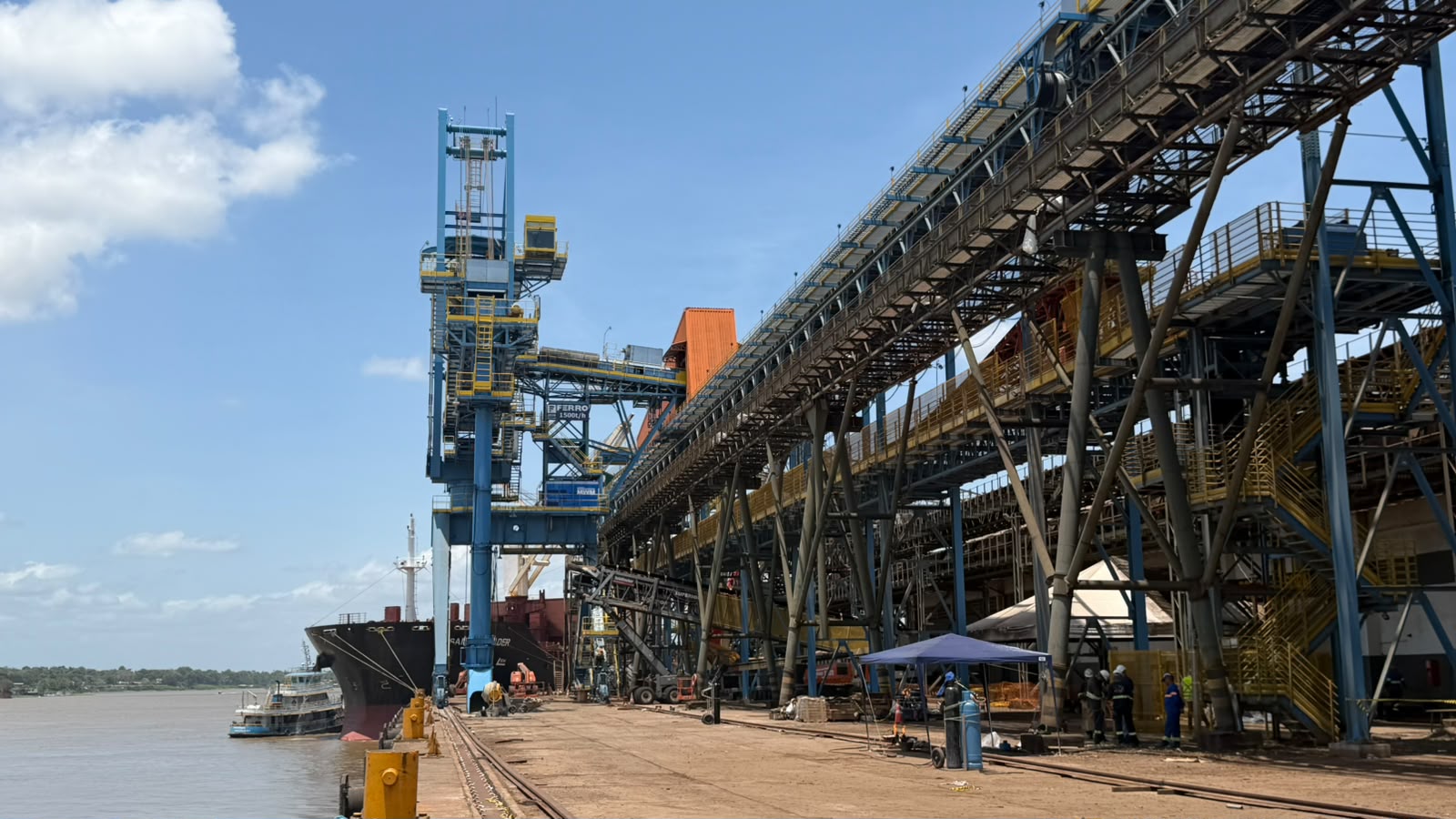 Avanço: Novo shiploader da CDSA entra em fase de testes no Porto de Santana