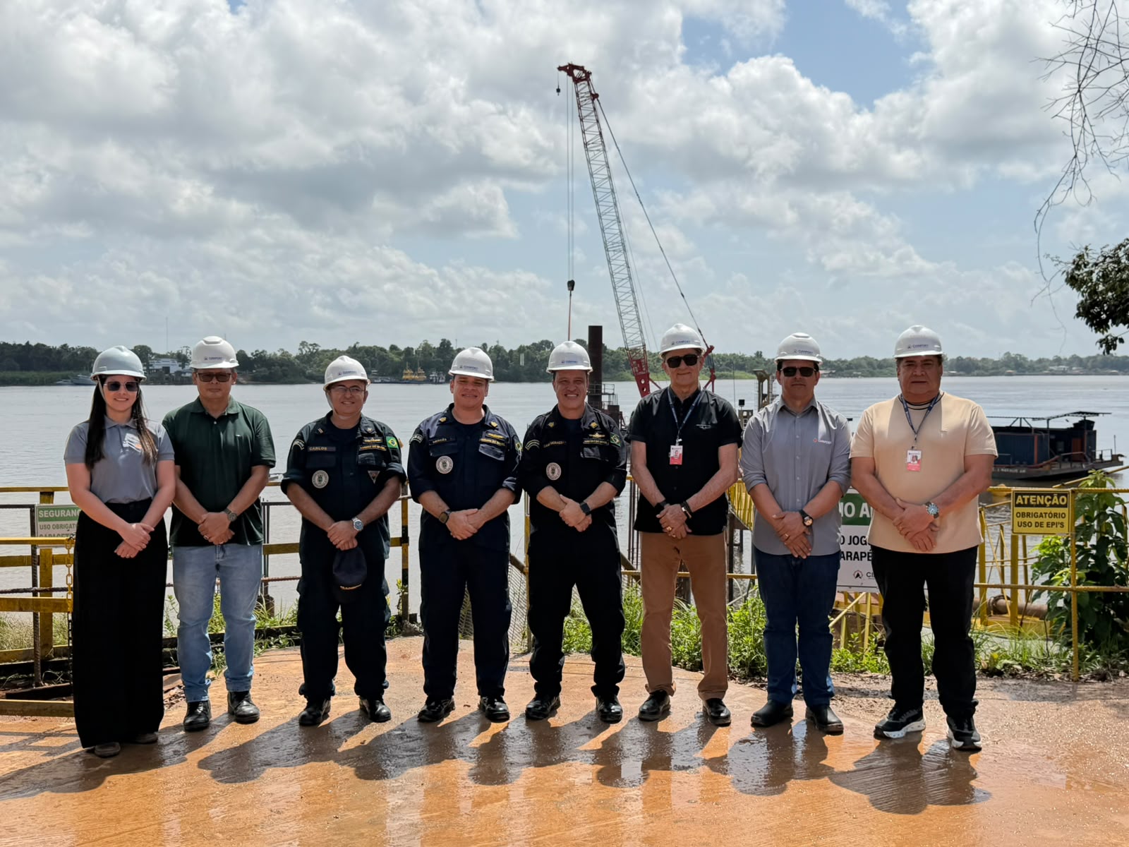 Diretoria da CDSA realiza visita técnica às obras do novo porto da Cianport em Santana 